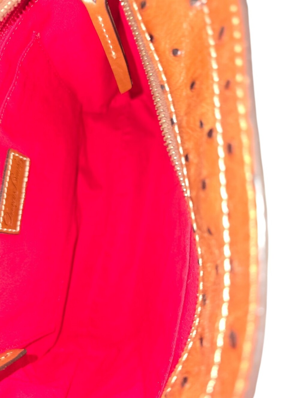 Dooney & Bourke Lexington tote features embossed ostrich leather. - Picture 11 of 11